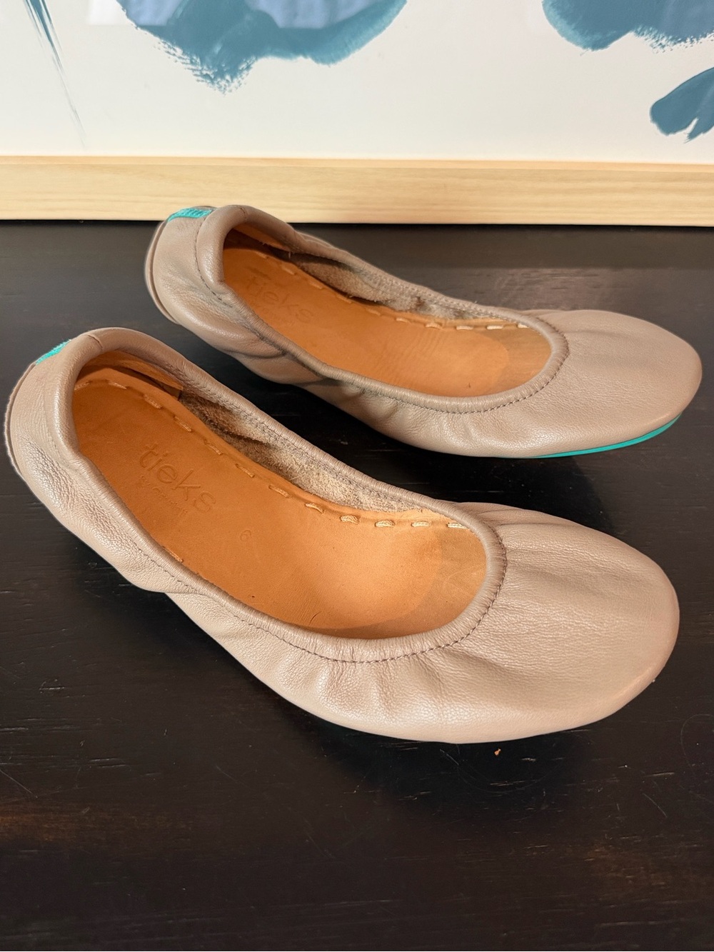 Tieks Leather Ballet Flats Taupe